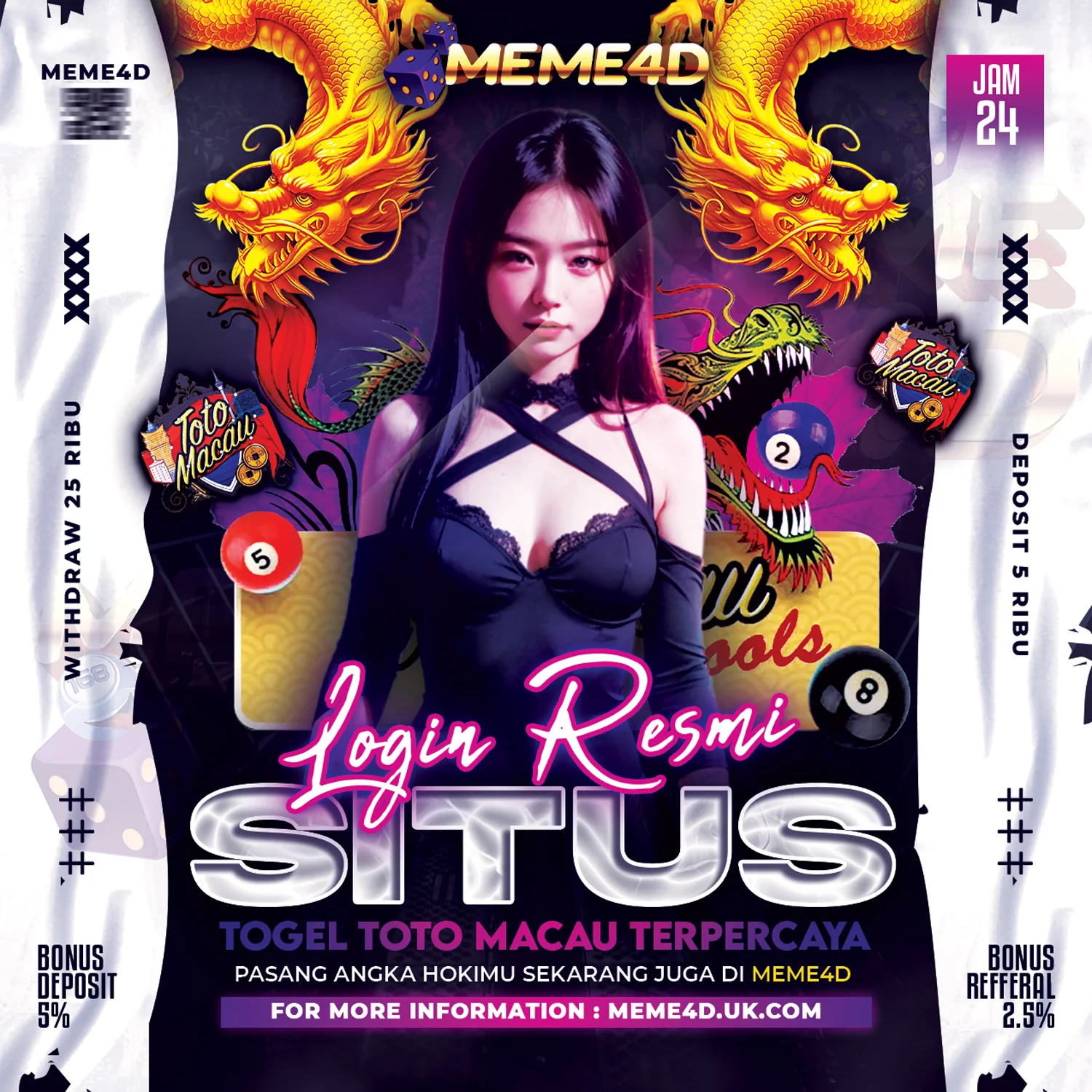 MEME4D ⚡︎ Login Resmi Fasilitas Terbaik Situs Togel Toto Macau Terpercaya image 1